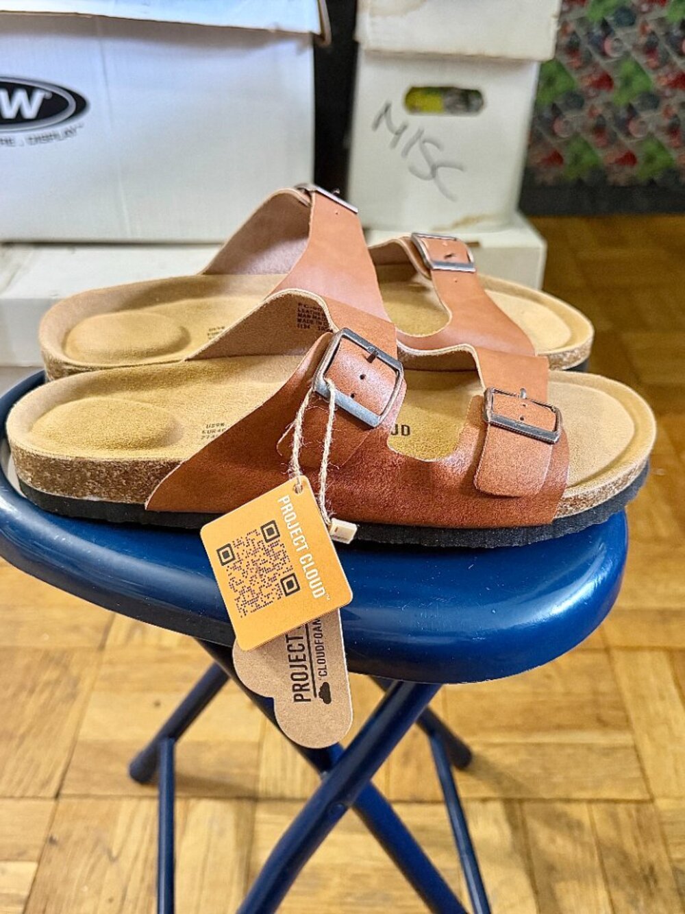 Women's Project Cloud - Genuine Leather - Cognac - Size 9W - NEW